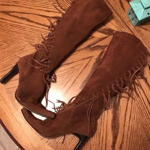 Women’s Genuine suede leather boots zip up